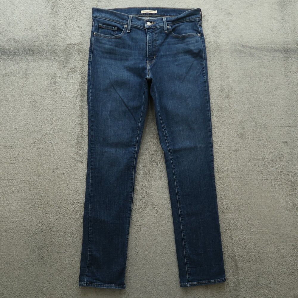Levi's 314 Jeans Women's Size 32 Blue Mid-Rise Shaping Straight Denim 34" Inseam